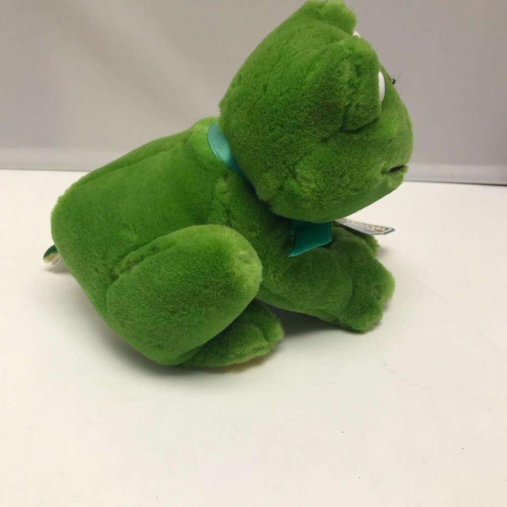 Vintage Wild Wonders Green Frog Toad Plush Stuffed Animal Soft Toy 7" Small - Picture 4 of 7